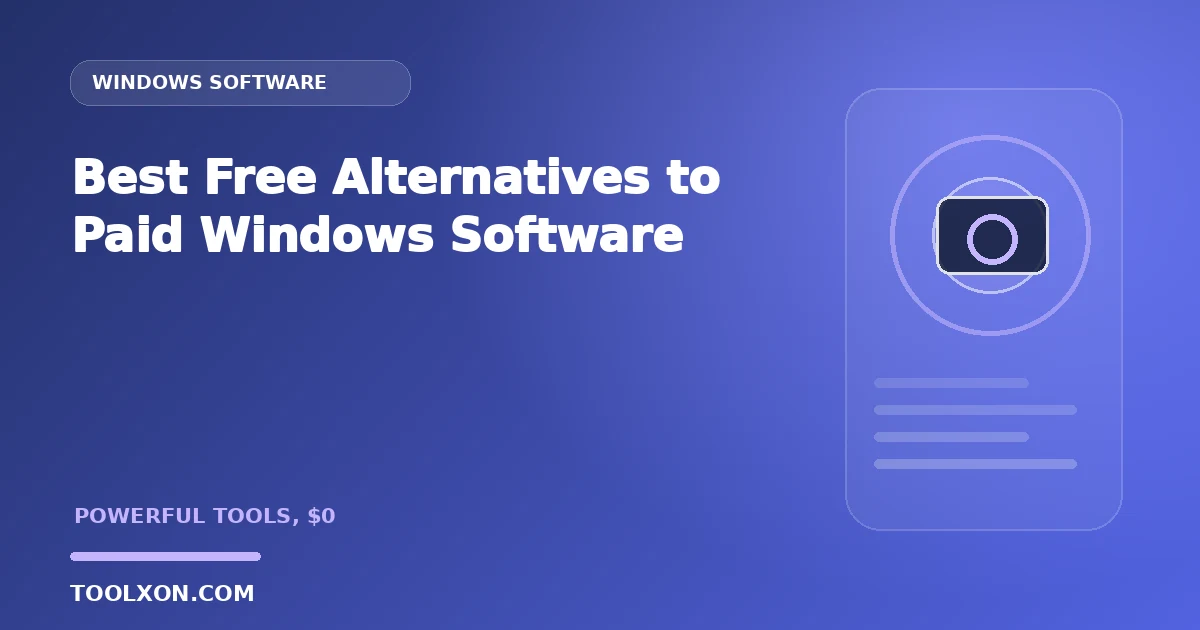 Best Free Alternatives to Paid Windows Software