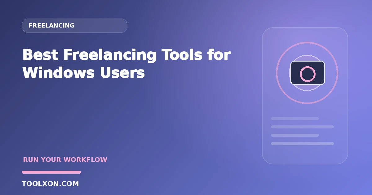 Best Freelancing Tools for Windows Users