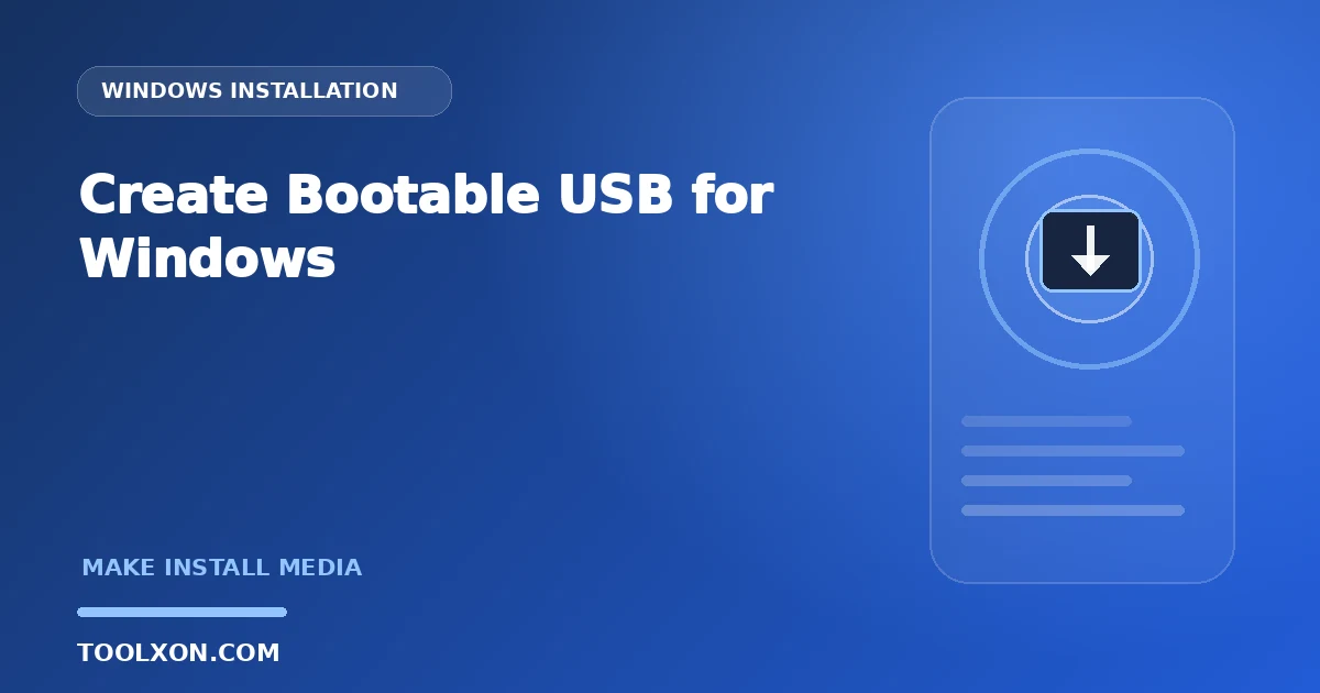 Create Bootable USB for Windows (Step-by-Step)