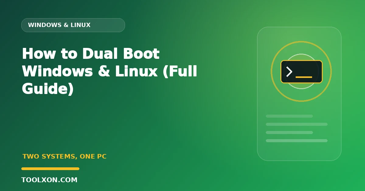 How to Dual Boot Windows & Linux (Full Guide)