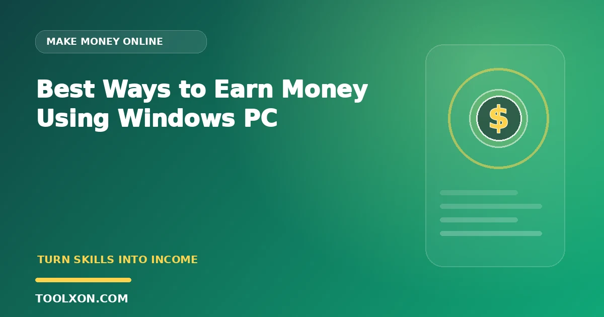 Best Ways to Earn Money Using Windows PC (2026)