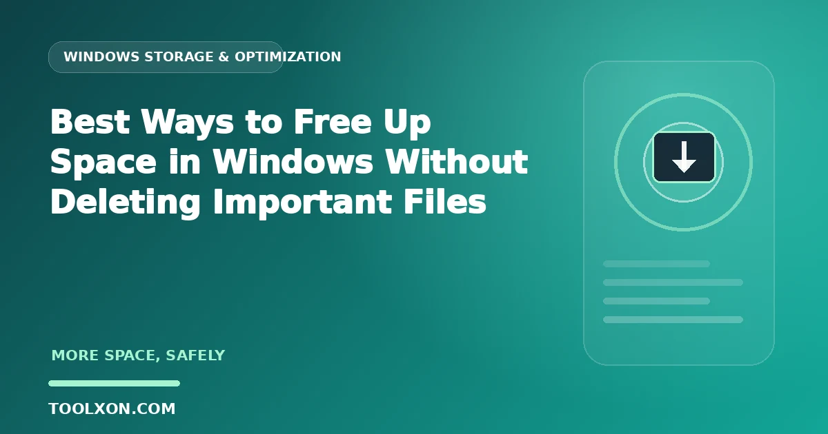 Best Ways to Free Up Space in Windows Without Deleting Important Files