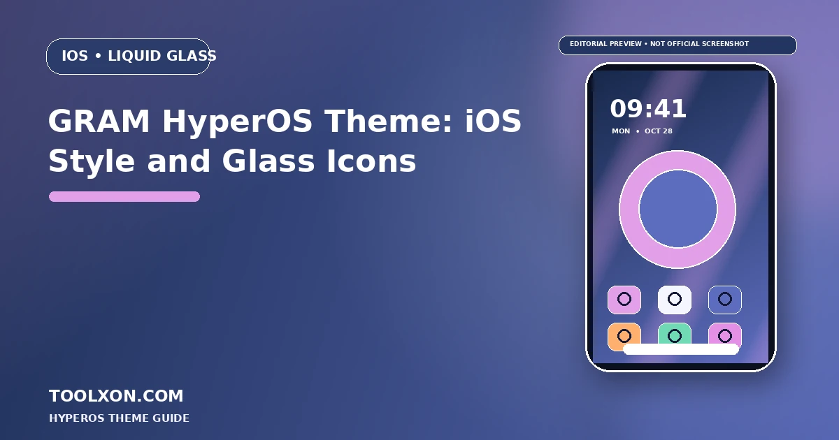 GRAM HyperOS Theme: iOS Style and Glass Icons