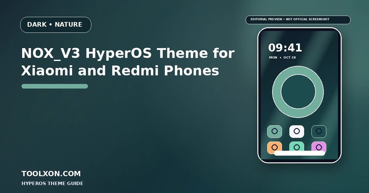 NOX_V3 HyperOS Theme for Xiaomi and Redmi Phones
