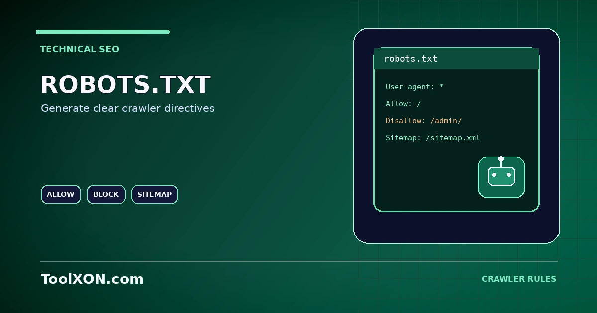 Robots.txt Generator: Create a Basic Crawler Rules File