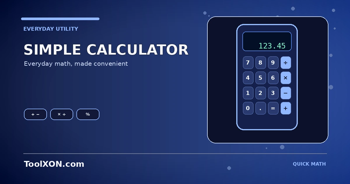 Simple Calculator Online: Fast Everyday Calculations