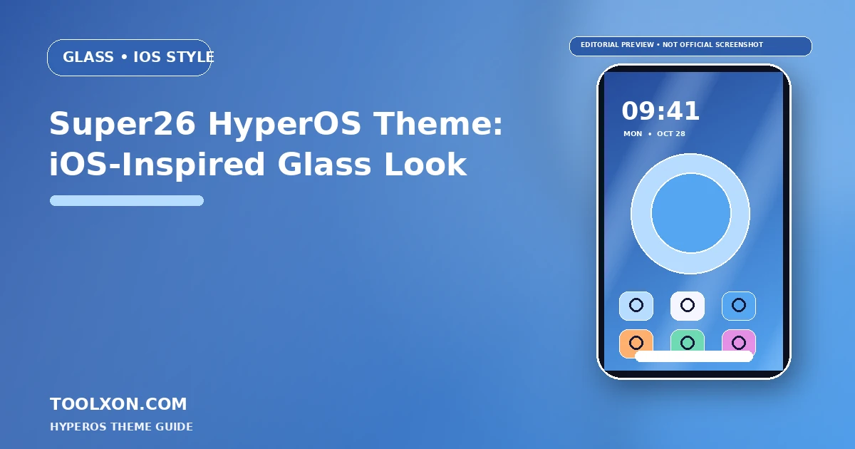 Super26 HyperOS Theme: iOS-Inspired Glass Look
