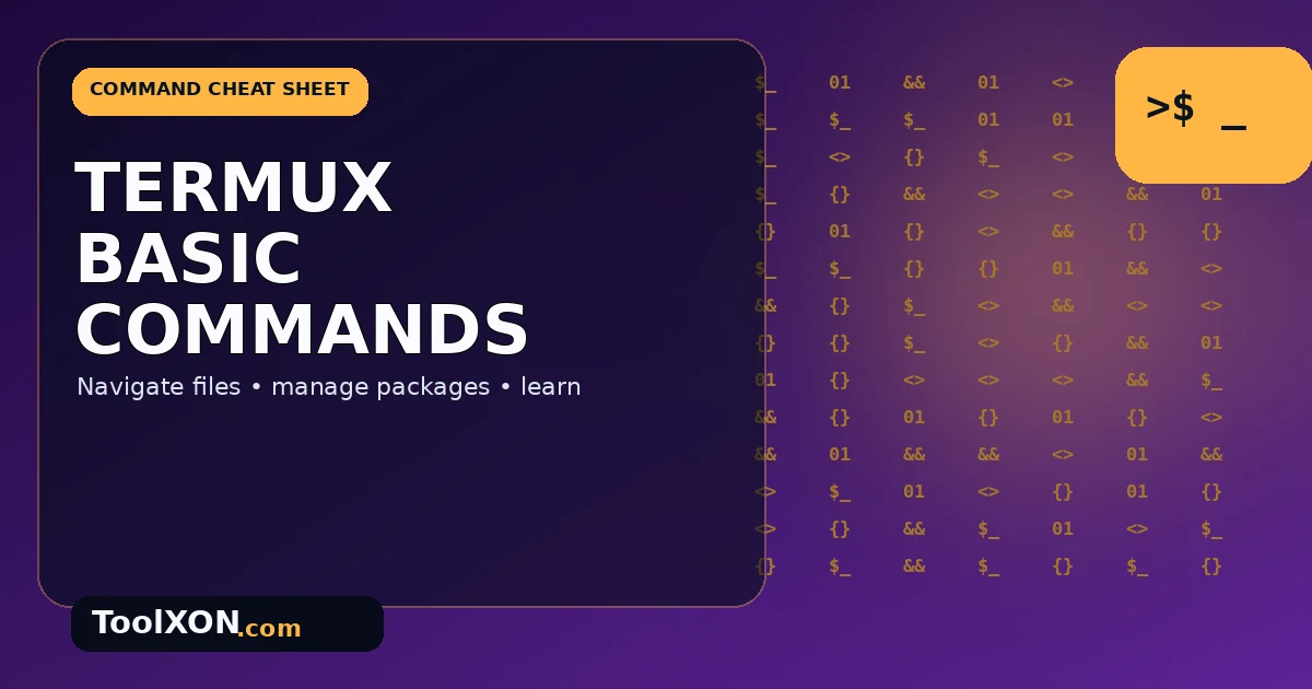 Termux Basic Commands: A Beginner-Friendly Cheat Sheet