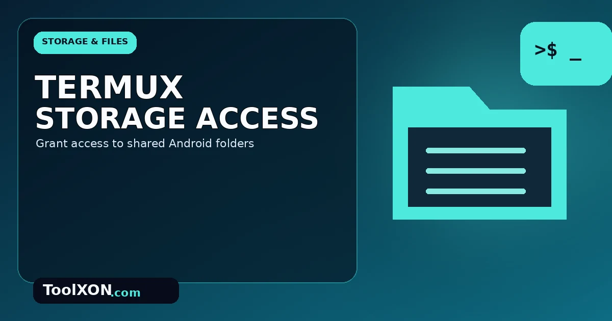 How to Give Termux Storage Permission and Access Files