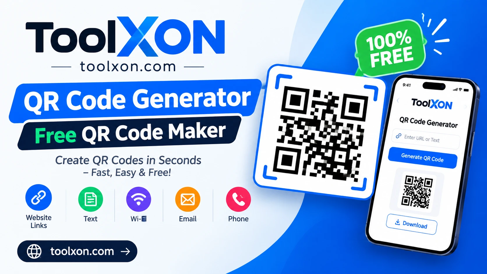ToolXON QR Code Generator – Free QR Code Maker